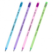 Карандаш чернографитный с ластиком BRAUBERG "PASTEL" /72/