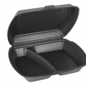 Ланч-бокс ЛСП-2 247*208*63, РоссПак, 130шт/упак, ЧЕРНЫЙ, 244794