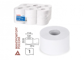 Туалетная бумага рулонная (Т2) LAIMA UNIVERSAL WHITE 1-сл., 200м, белая, 12шт/упак, 111335