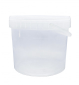 Ведро РР 5л прозрачное /25/ ДНО с ручкой