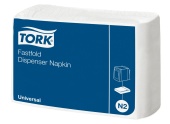 Салфетки д/диспенсера (N2) 1-сл., 25*30см, 300л, белые, Tork Universal /36/ 10933