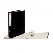 Регистратор BRAUBERG 50мм, полипропилен, черный, металлический кант, карман, 226589