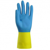 Перчатки резиновые синий/желтый "Komfi", XL