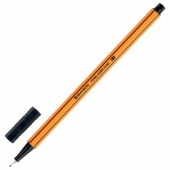 Ручка капиллярная черная BRAUBERG "Fine", 0,4мм, шестигранная, 144139