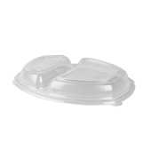 Ланч-бокс СпК-257, 2-секции, КРЫШКА, прозрачный пластик /70/ СП