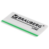 Ластик BRAUBERG прямоугольный "Line", 57*18*8мм, скошенный, 221036
