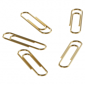 Скрепки Berlingo 28мм, 100шт, золото, 253694