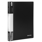 Папка 40 вкладышей BRAUBERG стандарт, черная, 0,7мм, 221604