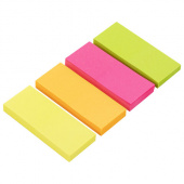 Закладка клеевой край, бумажные, 20*50, неон, 50л х 4цв., BRAUBERG, 111363