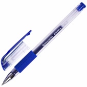 Ручка гелевая синяя BRAUBERG "EXTRA GT", резиновый грип, линия письма 0,35мм, 143915