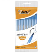 Набор ручек шариковых синих BIC Round Stic, 8шт/упак, линия письма 0,32мм, 143976