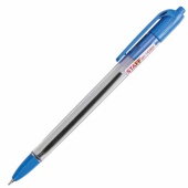 Ручка автоматическая масляная синяя STAFF "OBP-252", линия письма 0,35мм, 142969