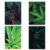 Блокнот А5 80л, клетка, BRAUBERG "Растения", гребень, 114388