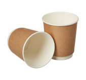 Стакан бумажный для горячего 2-х слойный крафтовый, 200 мл, 25 щт/упак