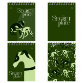 Блокнот А6 60л, клетка, BG "Secret place", ассорти 4 вида