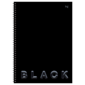 Тетрадь 80л. А4, клетка, гребень, BG "Just black", ламинация, обложка черная /20/ 379071