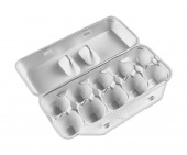 Лоток-контейнер для яиц 10 BY (тп В) ВПС, 100шт/упак, ЮУП /4/ БЕЛЫЙ /23/