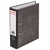Регистратор BRAUBERG 75мм, мрамор, черный корешок, 220987