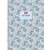 Тетрадь 96л. А4, клетка, гребень, твердая обложка, HATBER "В аромате грез", 113830