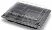 Контейнер для суши Э-210 ДНО 4 секции, 180шт /3/ черный