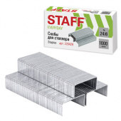 Скобы №24/6 STAFF, оцинкованные, 1000шт/уп, 220429