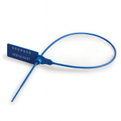 Пломбы пластиковые номерные, самофиксирующиеся, 320мм, 50шт/упак, СИНИЕ, 600809