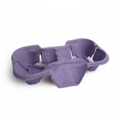 Держатели для 2-х стаканов 193*108*42мм, фиолетовый, пульперкартон /150/ 66 444