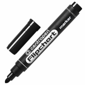 Маркер для флипчарта черный 2,5мм, CENTROPEN, непропитывающий, 151104 
