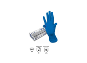 Перчатки латексные синие, XL, неопудренные, 25пар/упак, Connect High Risk, 22206