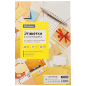 Этикетка самоклеящаяся OfficeSpace на листе А4, белая, 296522