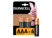 Батарейка AAА(LR03) (мизинчик.) Дюрасел (Duracell) Basic, 6шт/упак, алкалиновые 456985