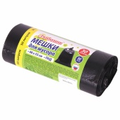 Мус. мешок 30л ПНД, черный, 30шт/рул, 48*55см, 7мкм, ЛЮБАША, 608089