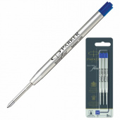 Стержень шариковый  98мм, синий PARKER "Quinkflow", 3шт/упак, линия письма 1мм, блистер, 170380