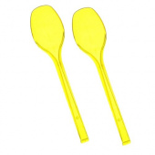Ложка одноразовая десертная ПРЕМИУМ 155мм, 50шт, желтая, Huhtamaki