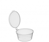 Соусница с внутренним закрытием 30мл д50 прозрачная 80шт/упак