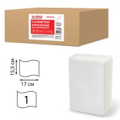 Салфетки д/диспенсера (N2) 1-сл., 17*15,5см, 100л, белые, LAIMA PREMIUM /30/ 112509