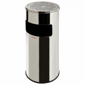 Урна металлическая 27л LAIMA PROF., с пепельницей, зеркальная, 606299