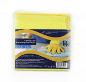 Салфетка из микрофибры желтая "RiKi",  30×30 см, 220 г/м2