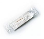 Набор №46 ПРЕМИУМ RiKi 5/1 ПРОЗРАЧНЫЙ (ложка столовая, вилка, нож, салфетка, зубочистка), 50шт/упак