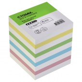 Блок для заметок СТАММ 9*9*9 непроклеенный, цветной, 331325