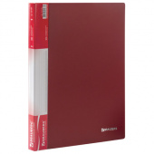 Папка 20 вкладышей BRAUBERG стандарт, красная, 0,6мм, 221594 /10/