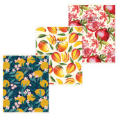 Тетрадь 96л. А4, клетка, скрепка, BRAUBERG "FRUITS", ассорти 3 вида, 404066