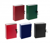 Папка-короб  90мм, бум/винил, цвет ассорти