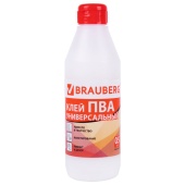 Клей ПВА BRAUBERG 500г, универсальный, 600982