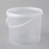 Ведро РР 3л прозрачное /25/ ДНО с ручкой