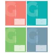 Тетрадь 12л. А5, линейка частая косая, Greenwich Line "Color theory", ассорти, 309925