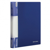 Папка 30 вкладышей BRAUBERG стандарт, синяя, 0,6мм, 221599