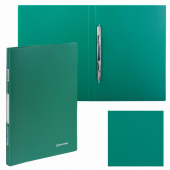 Папка с пружинным скоросшивателем BRAUBERG Стандарт, 0,6мм, зеленая, 221631