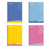 Тетрадь 96л. А4, клетка, гребень, BRAUBERG "Один цвет", ассорти 4 вида, 401882