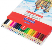 Карандаши цветные мягкие "BRAUBERG АКАДЕМИЯ" 24 цвета, грифель 3 мм, натуральное дерево, 181866